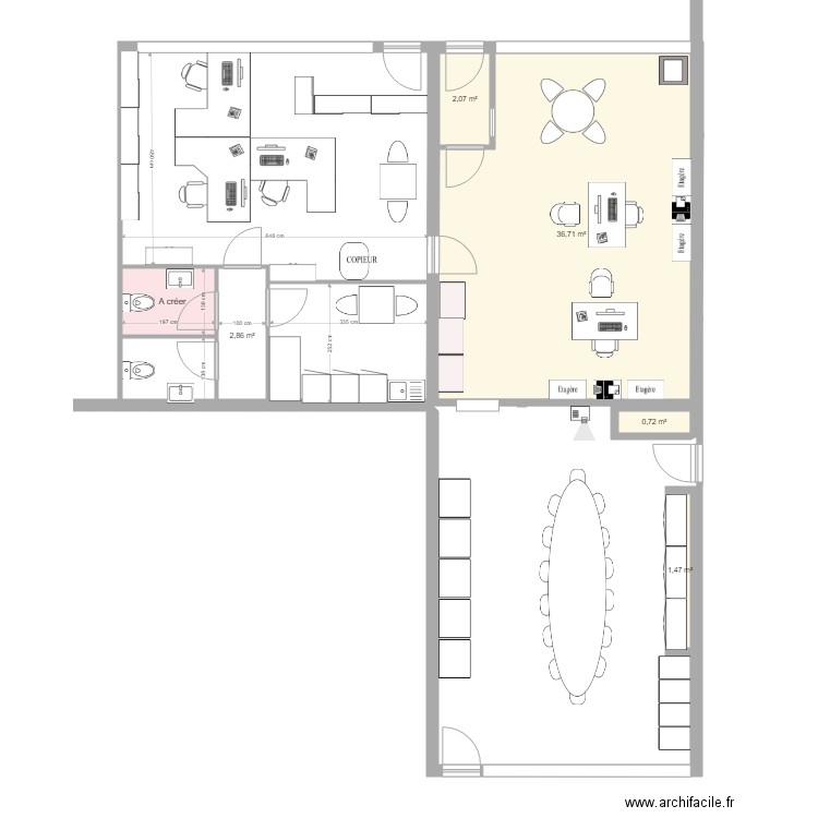 Bureaux Carmen. Plan de 0 pièce et 0 m2