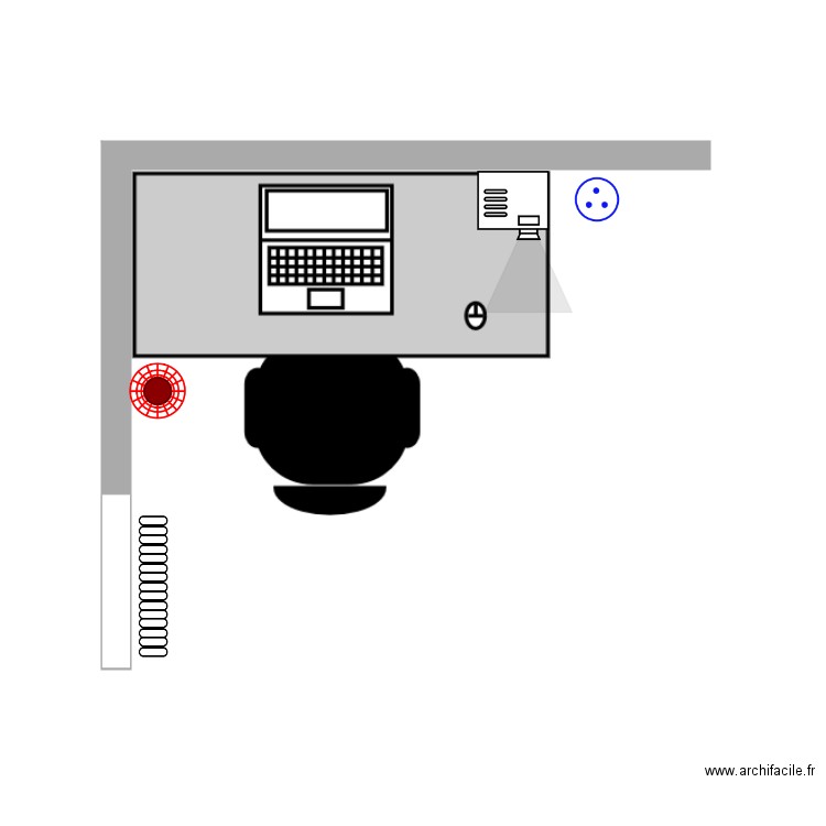 bureau . Plan de 0 pièce et 0 m2