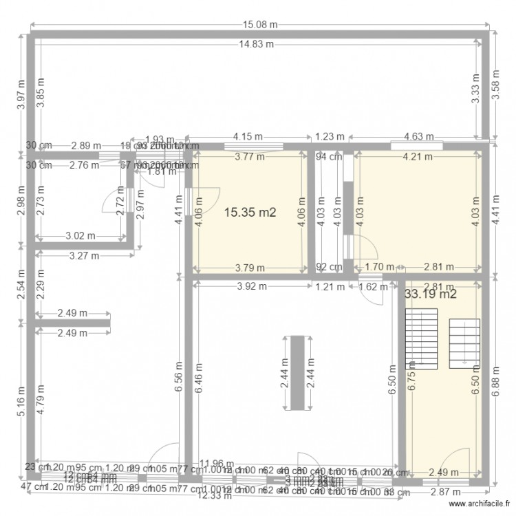 PLAN REZ DE CHAUSSEE ETALON. Plan de 0 pièce et 0 m2