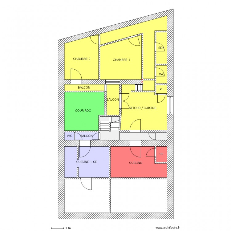 COPRO_63_SALLENGRO_1ER_ETAGE. Plan de 0 pièce et 0 m2