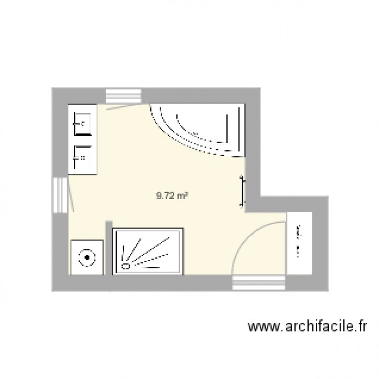 Sdb. Plan de 0 pièce et 0 m2