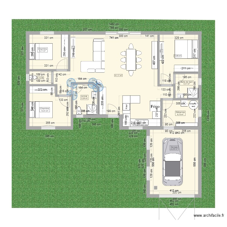 maison reve 2. Plan de 9 pièces et 124 m2