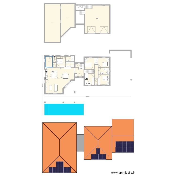 Maison Puj 7. Plan de 19 pièces et 309 m2