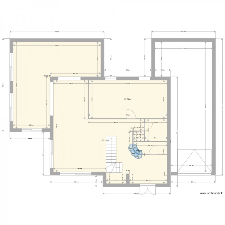 extention. Plan de 0 pièce et 0 m2