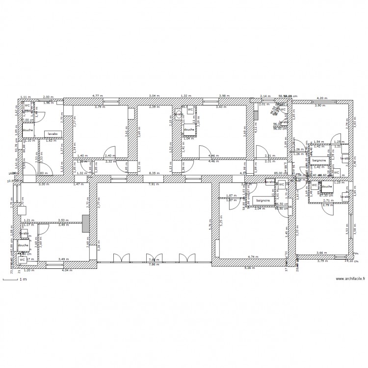 grande maison etage salle de bain ch6. Plan de 0 pièce et 0 m2