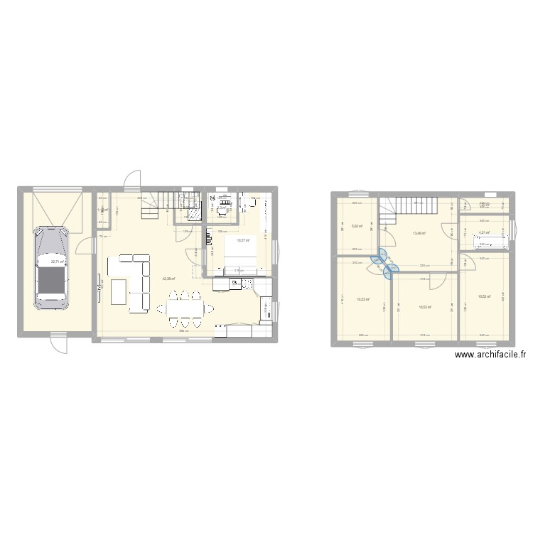 maison 115 m² 4CH. Plan de 13 pièces et 138 m2