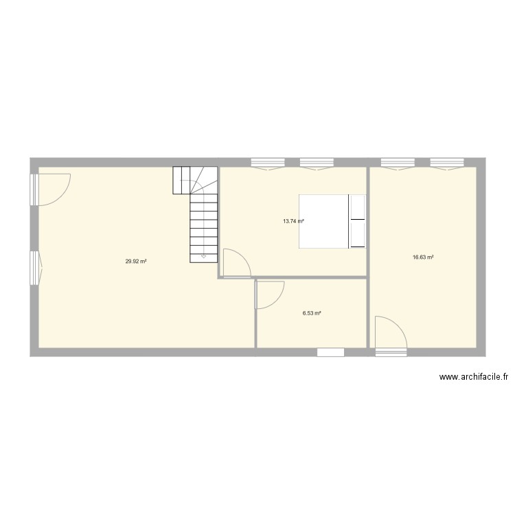 CERISIERS RDC. Plan de 0 pièce et 0 m2