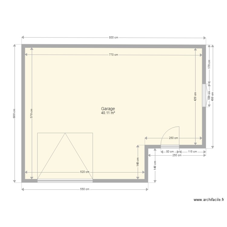 garage - Plan dessiné par miju g