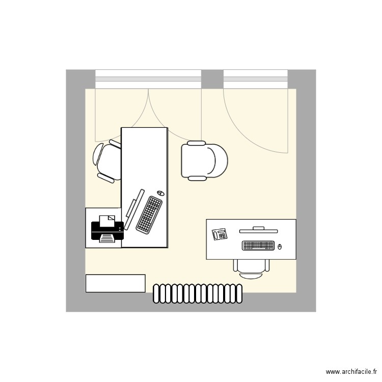 Bureau. Plan de 0 pièce et 0 m2