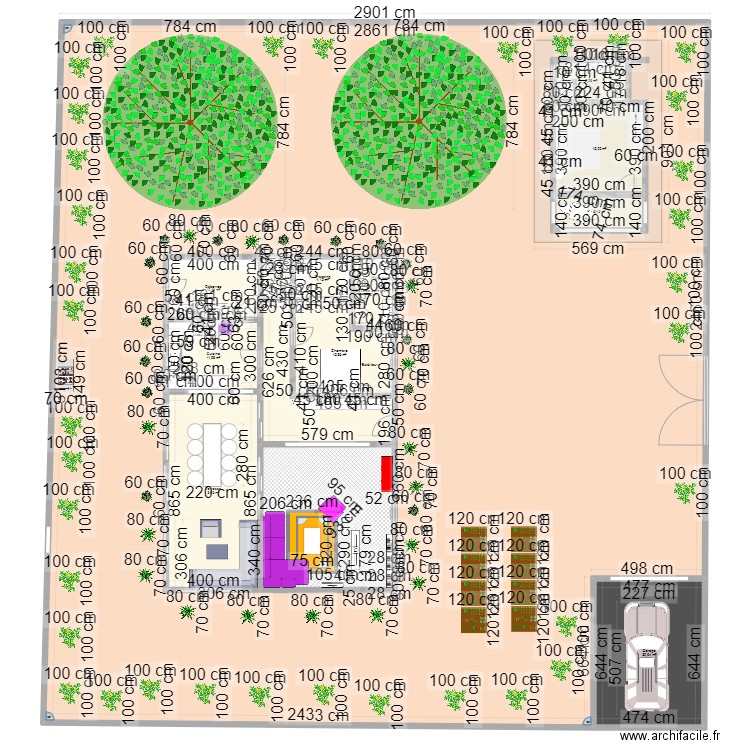 salla 4. Plan de 14 pièces et 1062 m2