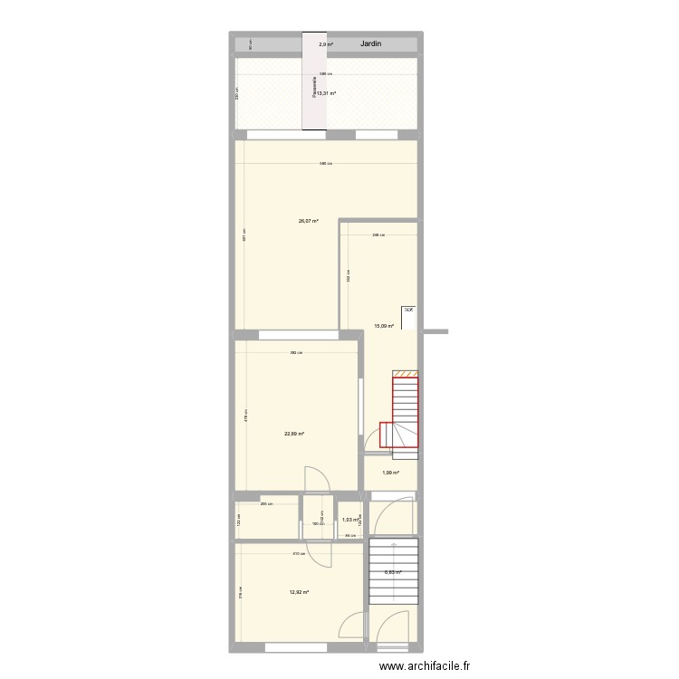 Banning 21 Rez - Surfaces int - . Plan de 9 pièces et 103 m2