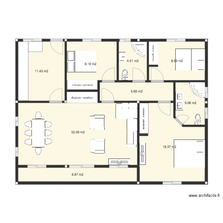 MAISON 2. Plan de 0 pièce et 0 m2