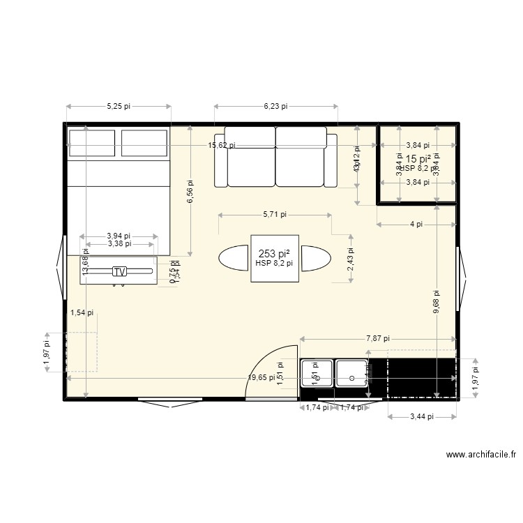 chalet 14x20. Plan de 0 pièce et 0 m2