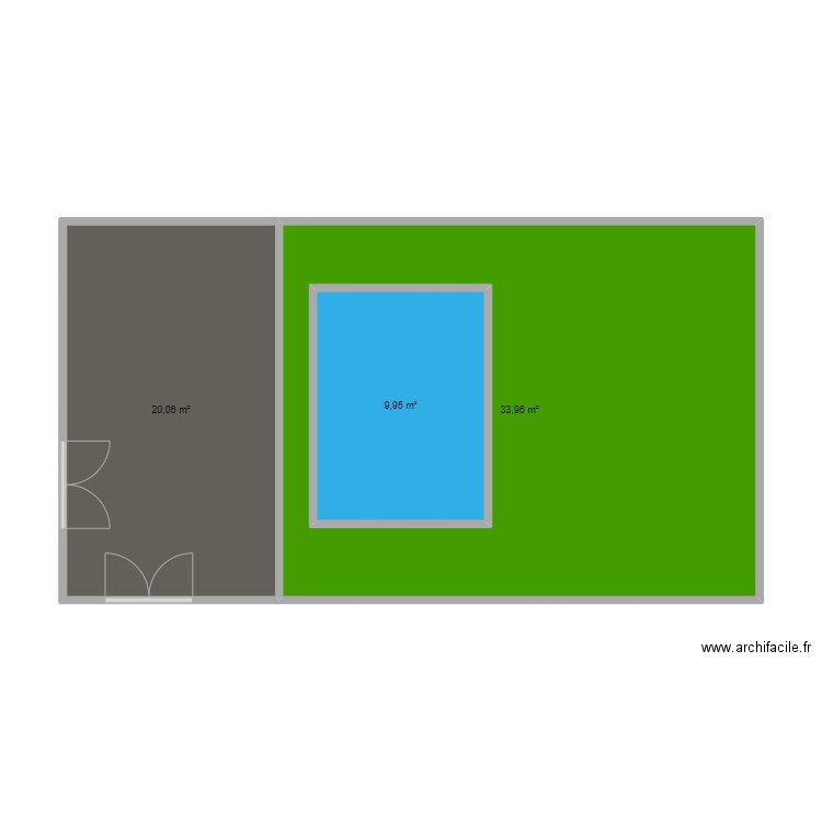 Extérieur maison Fernand Coin. Plan de 3 pièces et 75 m2