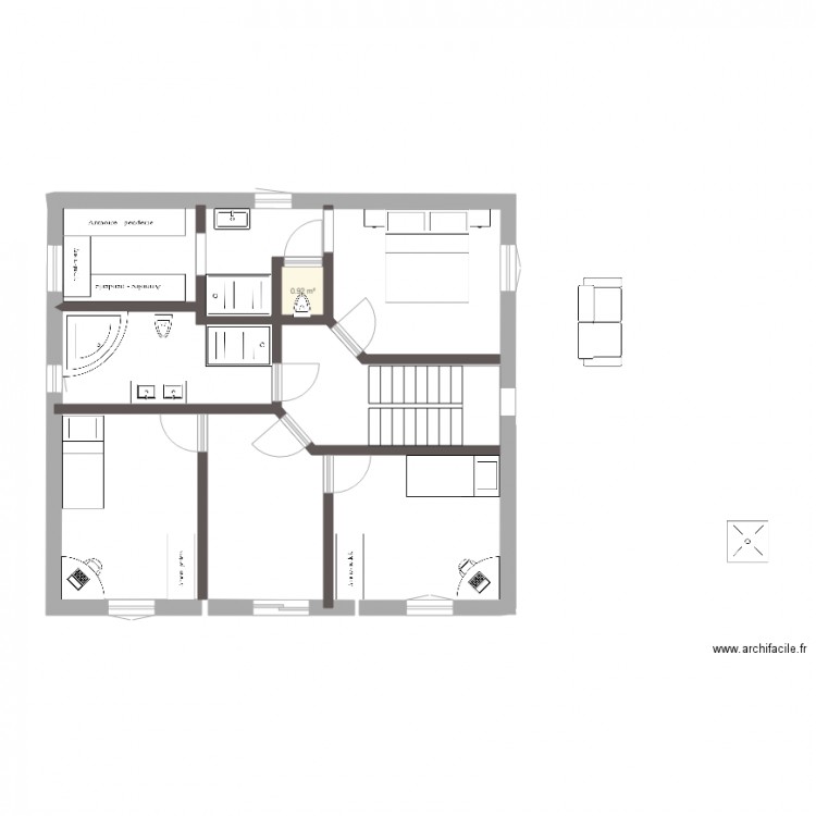 maison 10x9 etage 1 v2. Plan de 0 pièce et 0 m2