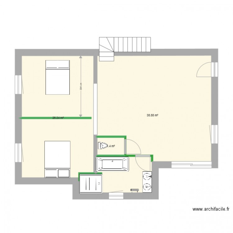 Etage . Plan de 0 pièce et 0 m2