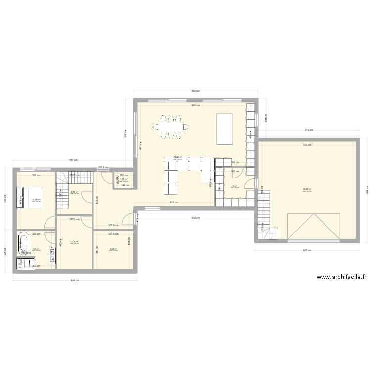 Dessin ST PIERRE2. Plan de 11 pièces et 389 m2