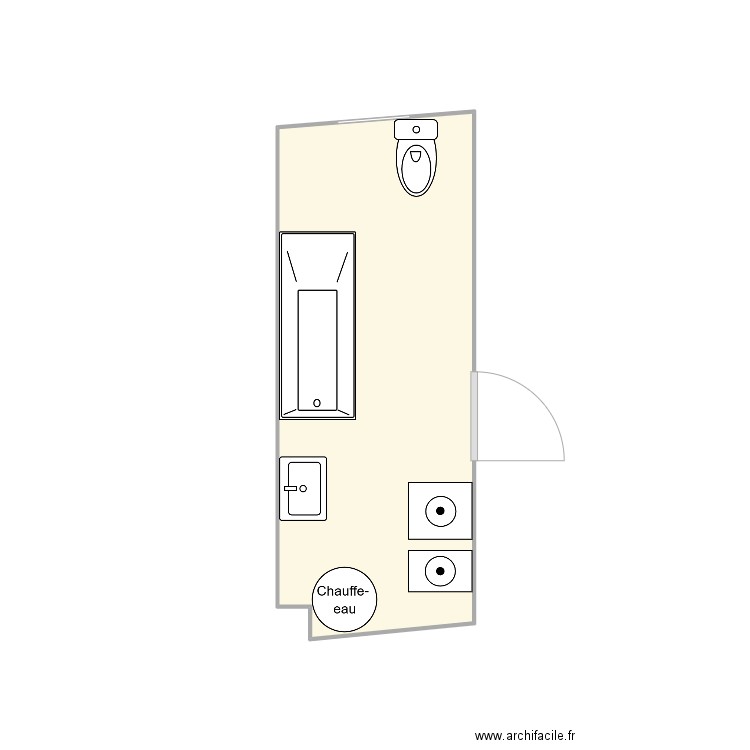 boudaud. Plan de 1 pièce et 8 m2