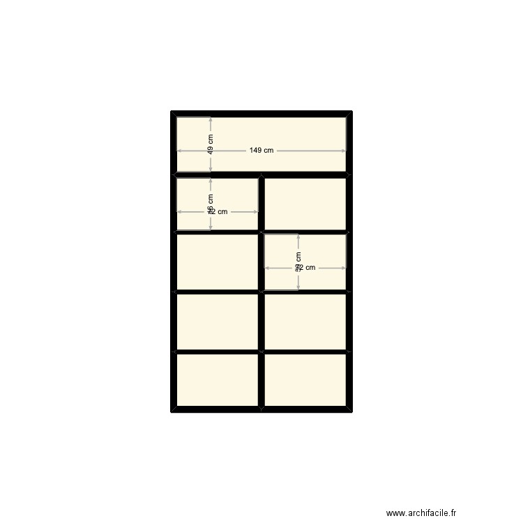 PORTES 4 CARREAUX. Plan de 9 pièces et 4 m2