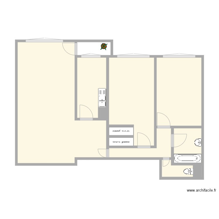 Quai de Valmy . Plan de 12 pièces et 73 m2