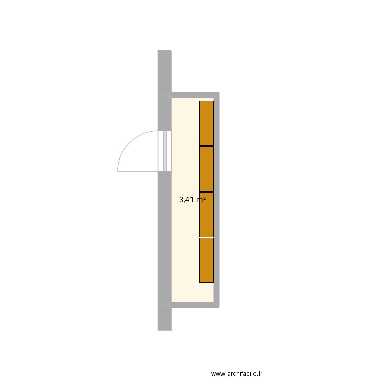 Balcon Salève. Plan de 1 pièce et 3 m2