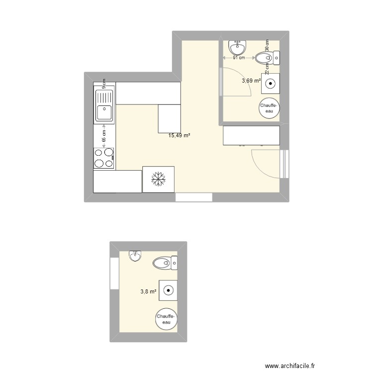 RDC fini. Plan de 0 pièce et 0 m2