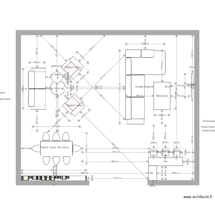 salon. Plan de 0 pièce et 0 m2