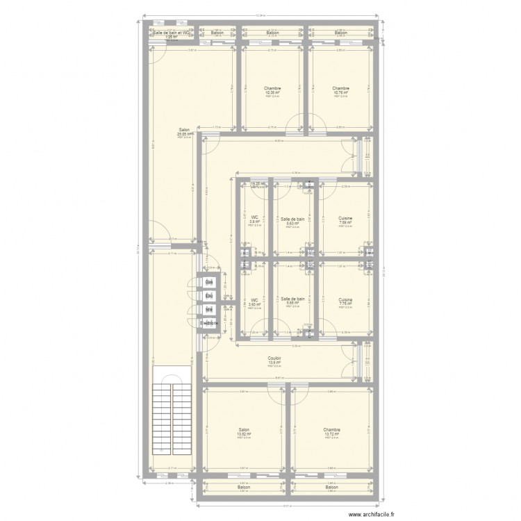 Etage N v3. Plan de 0 pièce et 0 m2