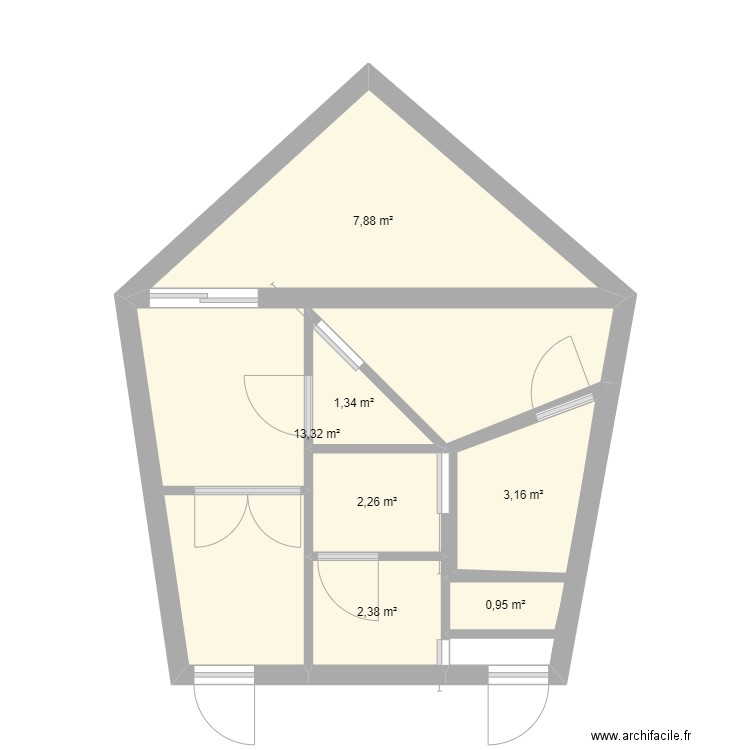 museé njbuyb. Plan de 7 pièces et 31 m2