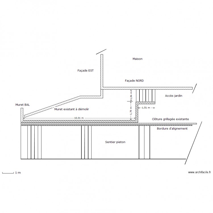 PIECE No 3     VUE EN PLAN. Plan de 0 pièce et 0 m2