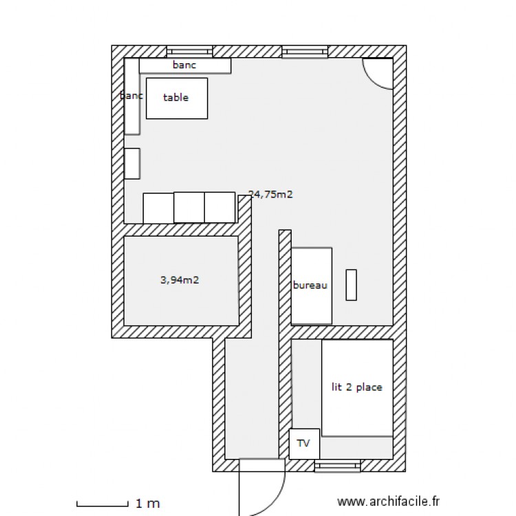 appartement. Plan de 0 pièce et 0 m2