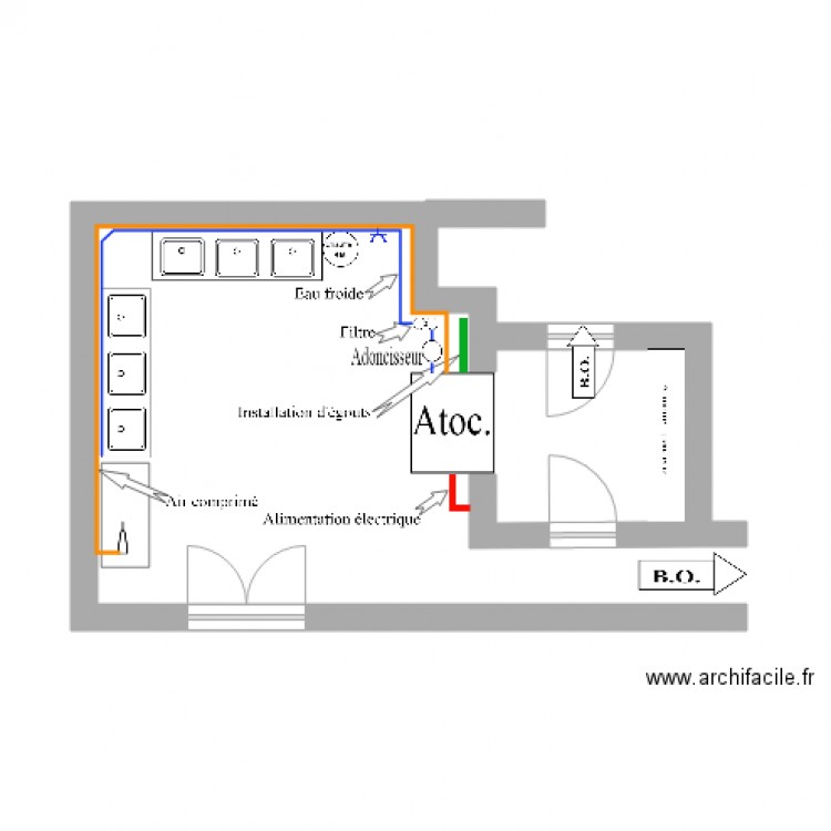 autoclave. Plan de 0 pièce et 0 m2