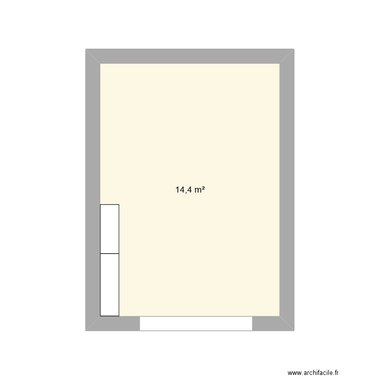 Plan Intérieur Conserverie Alamra. Plan de 1 pièce et 14 m2