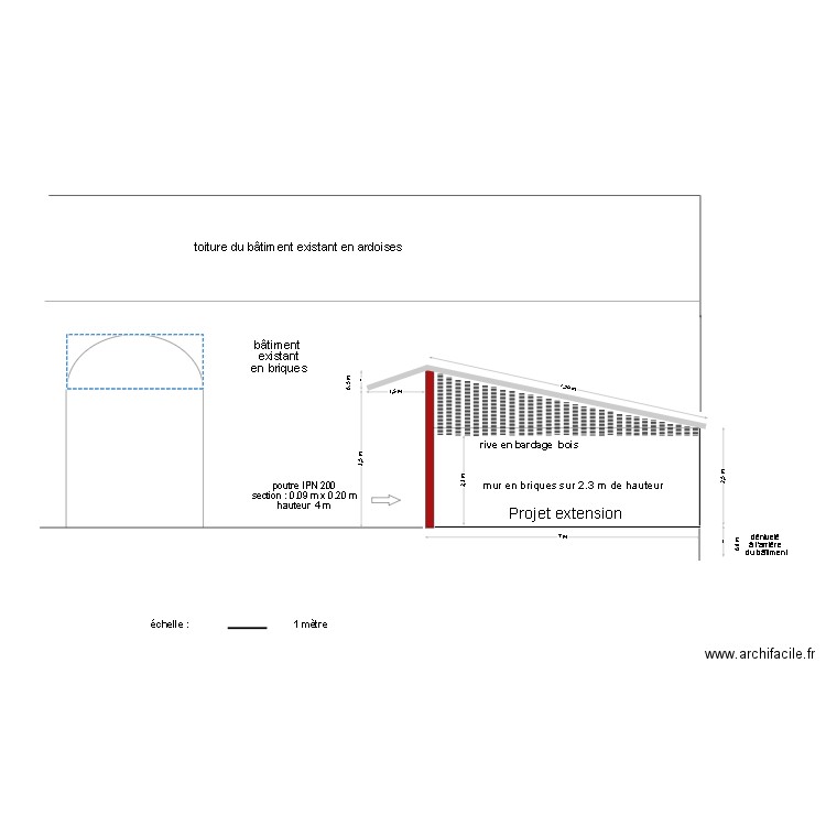 vue de côté. Plan de 0 pièce et 0 m2