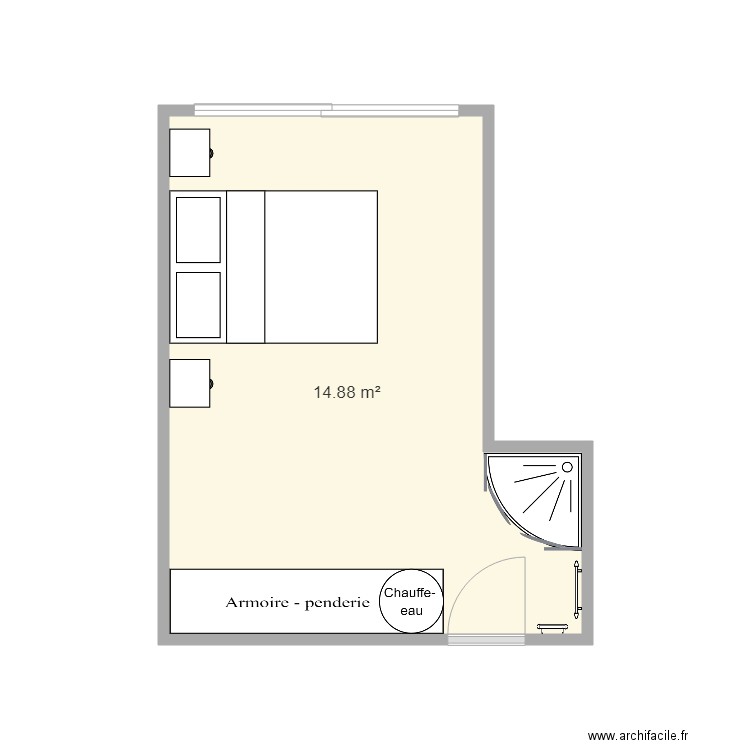 chambre version 2. Plan de 0 pièce et 0 m2