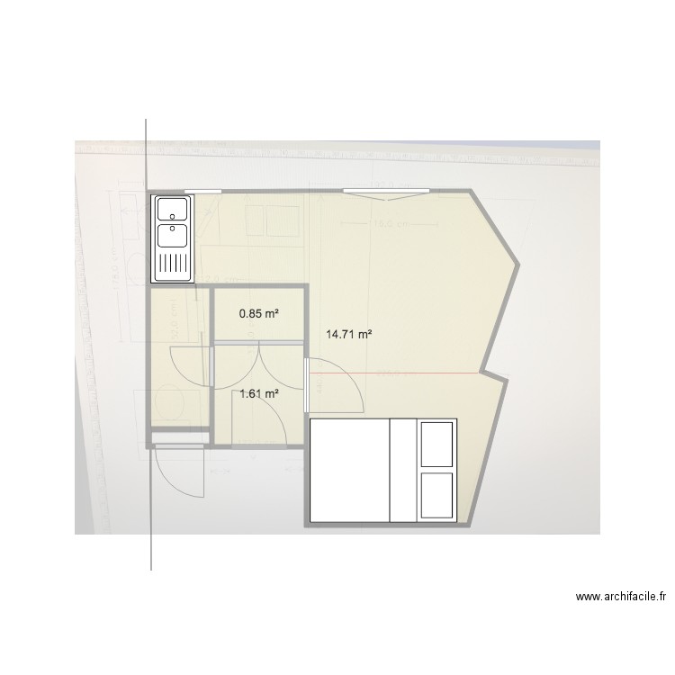 planaveccuisineouverte. Plan de 0 pièce et 0 m2