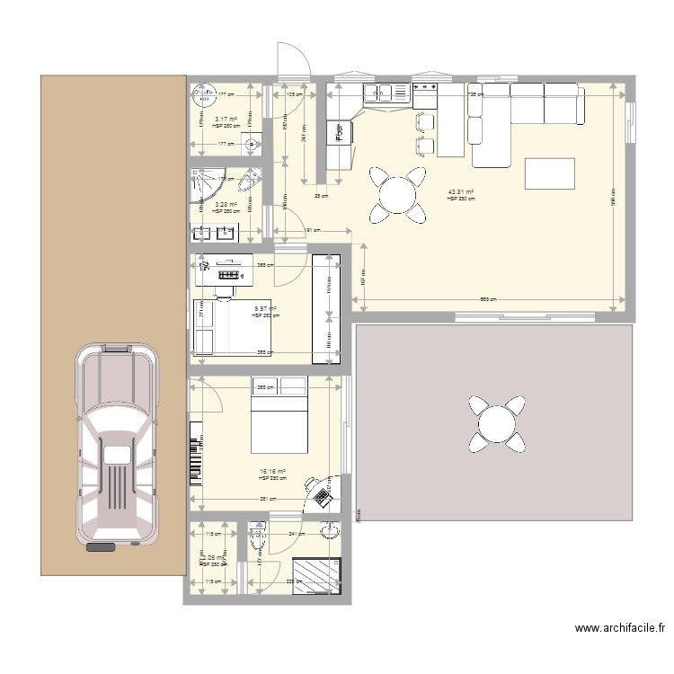 esquisse 1. Plan de 0 pièce et 0 m2