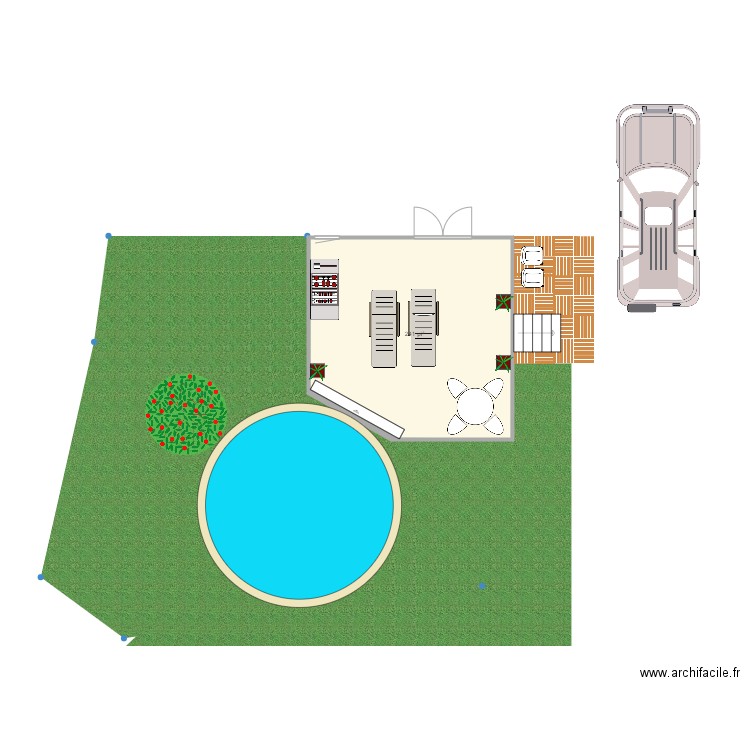 Patio . Plan de 0 pièce et 0 m2