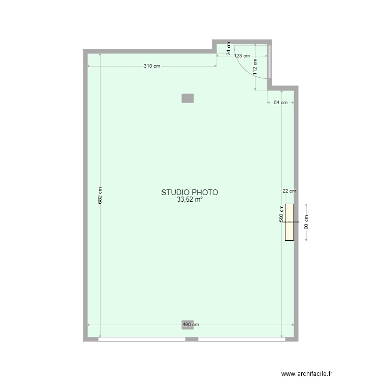 STUDIO. Plan de 0 pièce et 0 m2