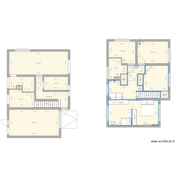 Maison nouvel etage. Plan de 15 pièces et 138 m2