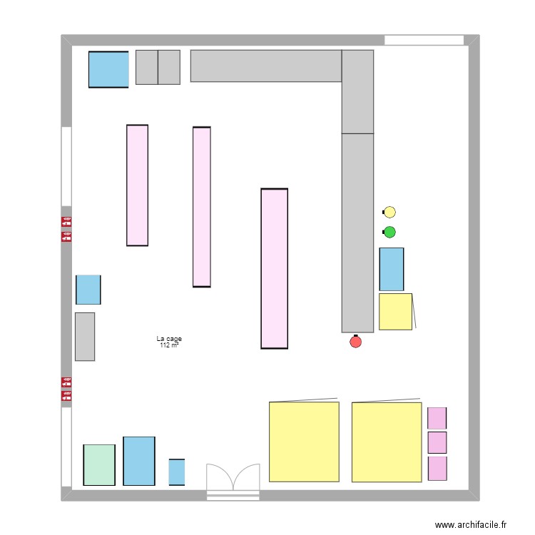 Cage. Plan de 0 pièce et 0 m2