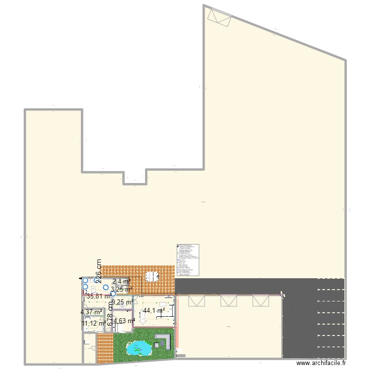 maison vc nouv entier. Plan de 12 pièces et -1429 m2