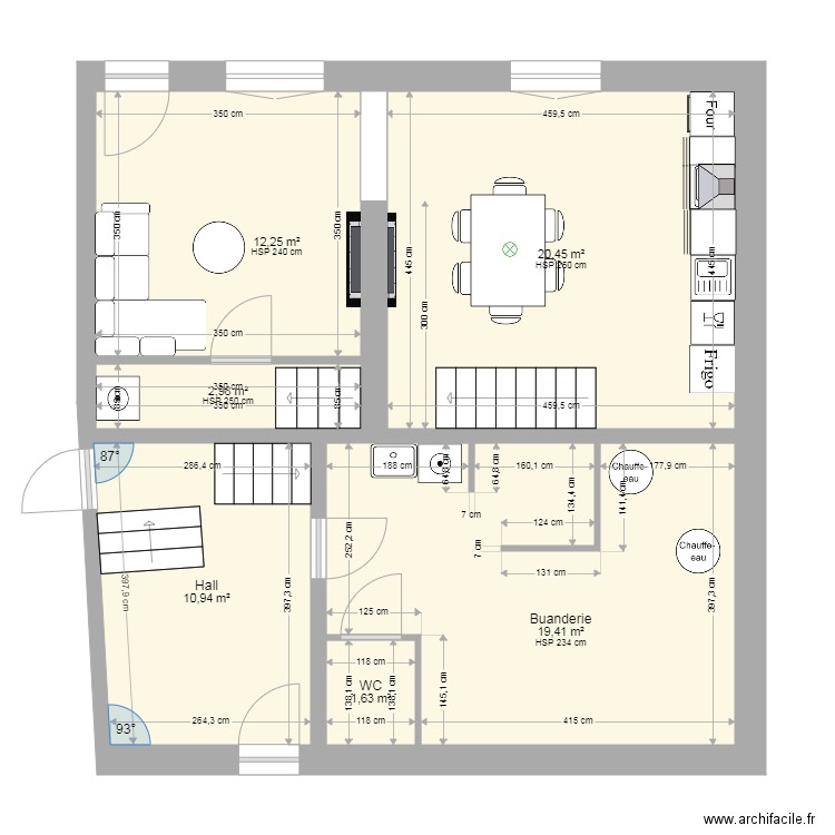 plan rdc. Plan de 0 pièce et 0 m2