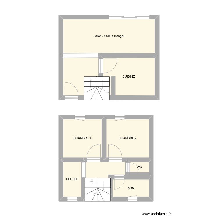 DOM_29_10. Plan de 9 pièces et 43 m2