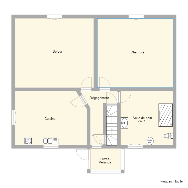 Mathieu Maison RDC . Plan de 7 pièces et 110 m2