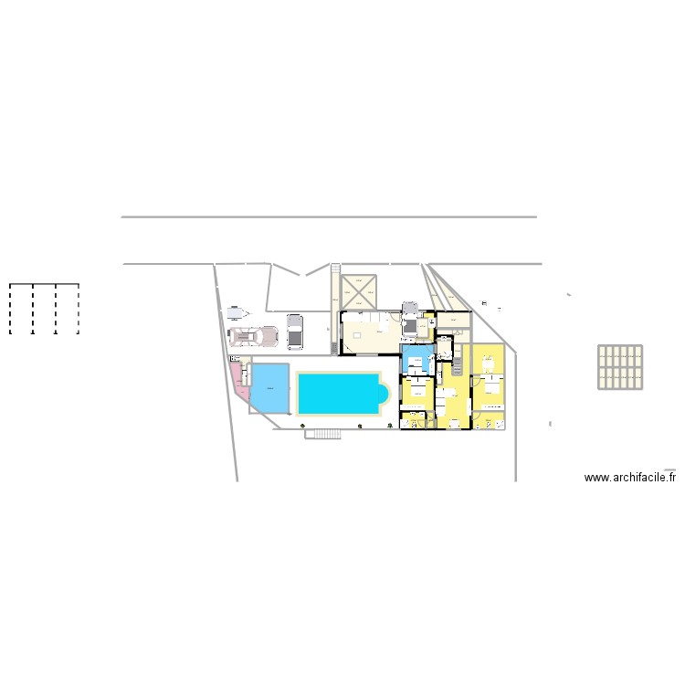 complexe carbet. Plan de 48 pièces et 197 m2