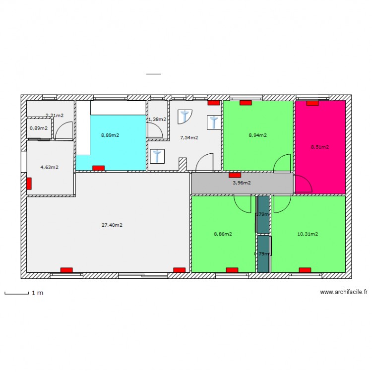 essai sdb 22. Plan de 0 pièce et 0 m2