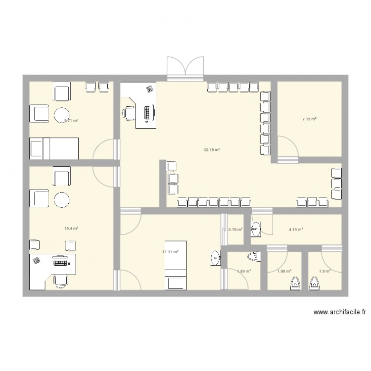 cabinet medical. Plan de 0 pièce et 0 m2