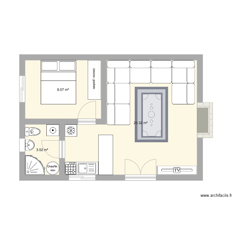 7a2li 40m2. Plan de 0 pièce et 0 m2