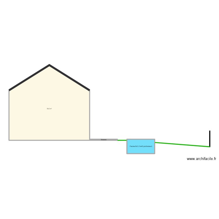 plan coupe piscine. Plan de 0 pièce et 0 m2